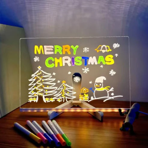 LED Message Board with Illuminated Acrylic Slate Display