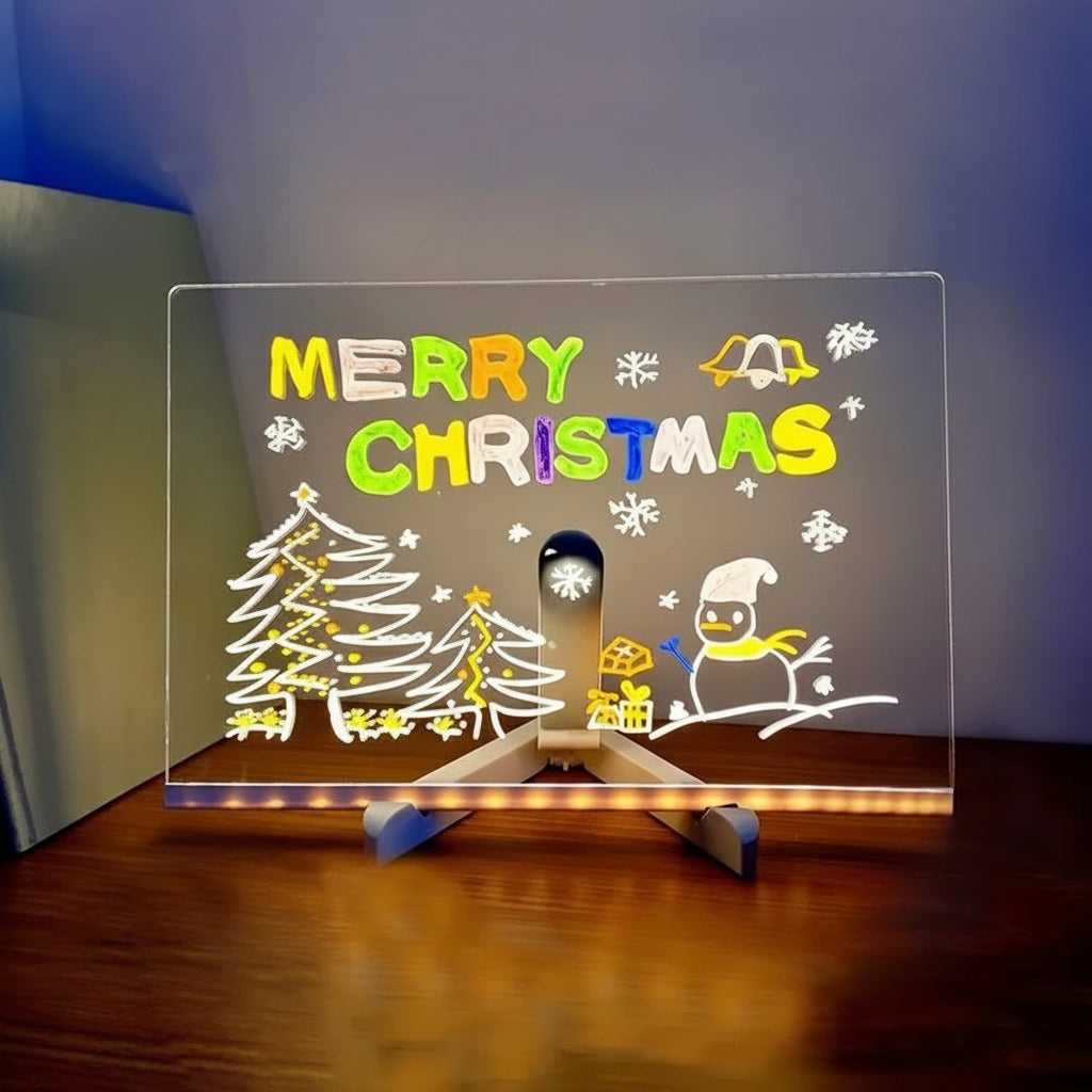 LED Message Board with Illuminated Acrylic Slate Display