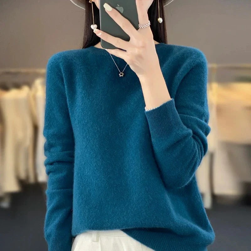 Classic Knit Sweater Made from Australian Merino Wool