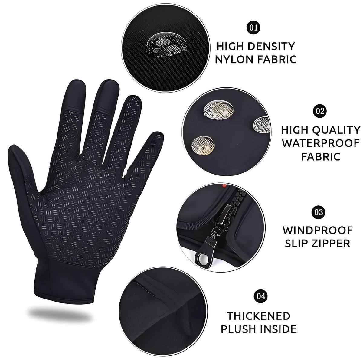 Unisex Thermal Gloves for Winter Sports Activities