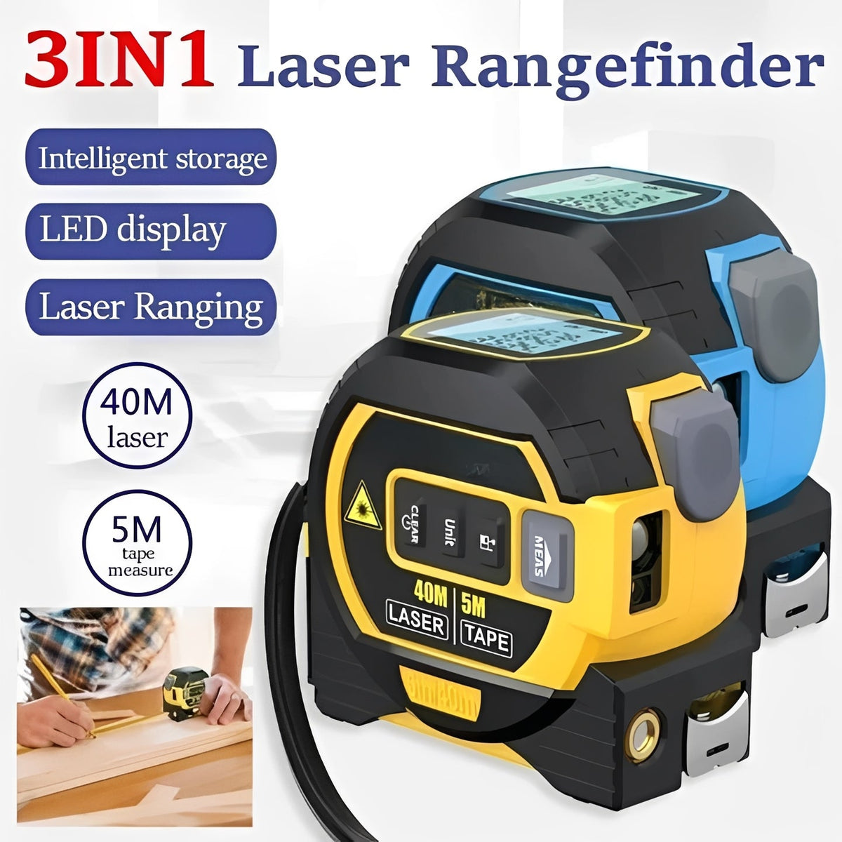 Infrared Sensor Digital Laser Measuring Tape