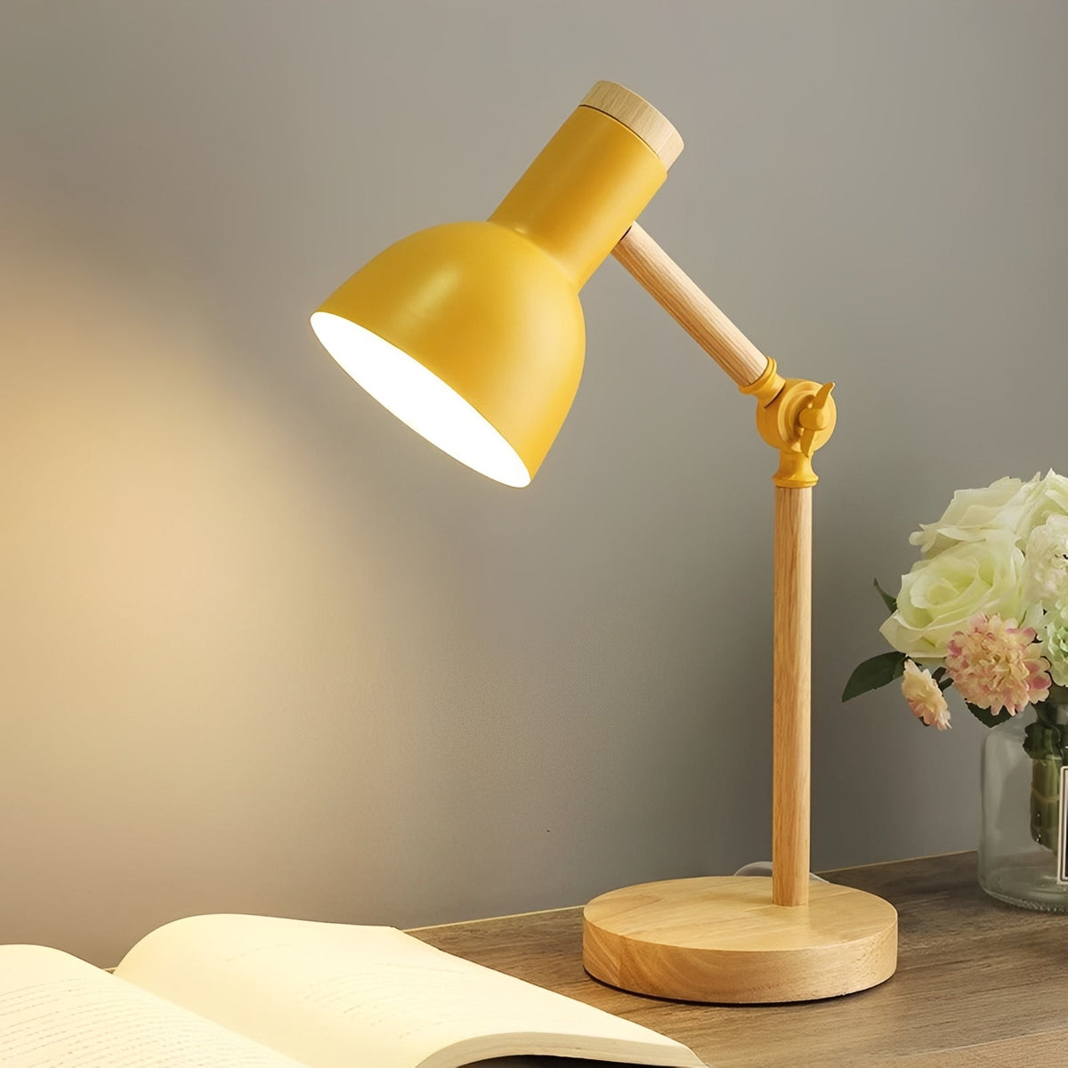 Desk Lamp with Adjustable Arm and Directional Light Control