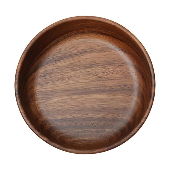 Set of 2 Wooden Bowls for Kitchen and Dining Serving