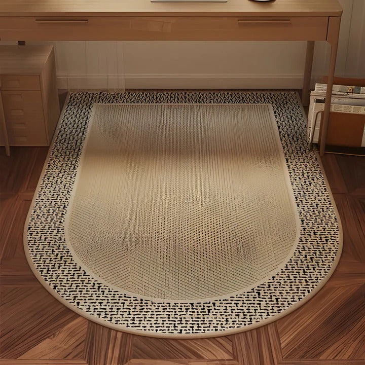 Textured Center Design Area Rug for Desk - Woven Style