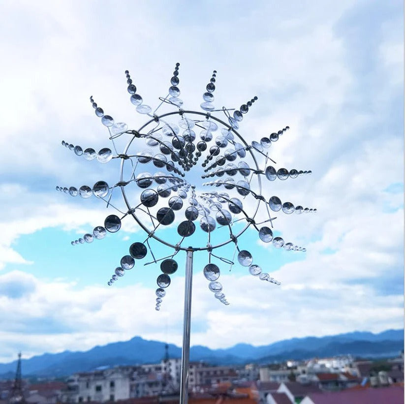 Decorative Garden Windmill Made of Spinning Metal
