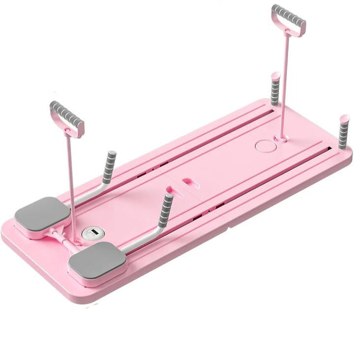 Portable Pilates Exercise Board with Foldable Reformer for Home Workouts