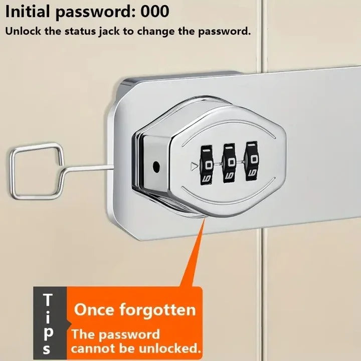 Keyless Entry 3-Digit Combination Lock for Cabinets with Screws