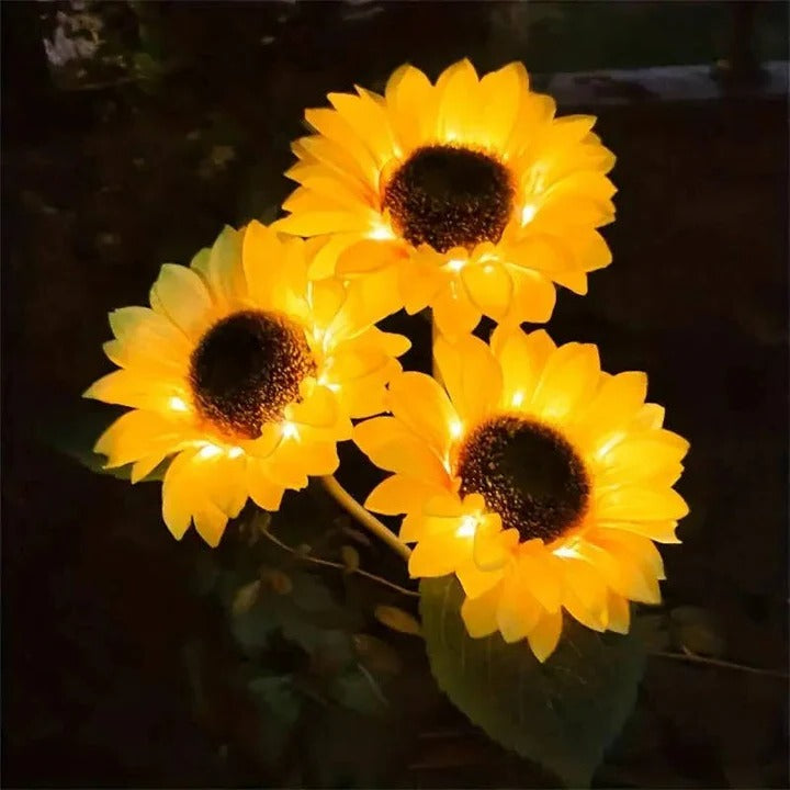 Outdoor Solar Sunflower Stake Light for Garden Decoration