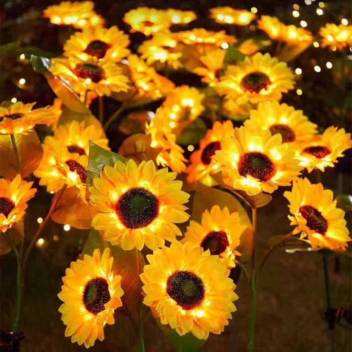 Outdoor Solar Sunflower Stake Light for Garden Decoration