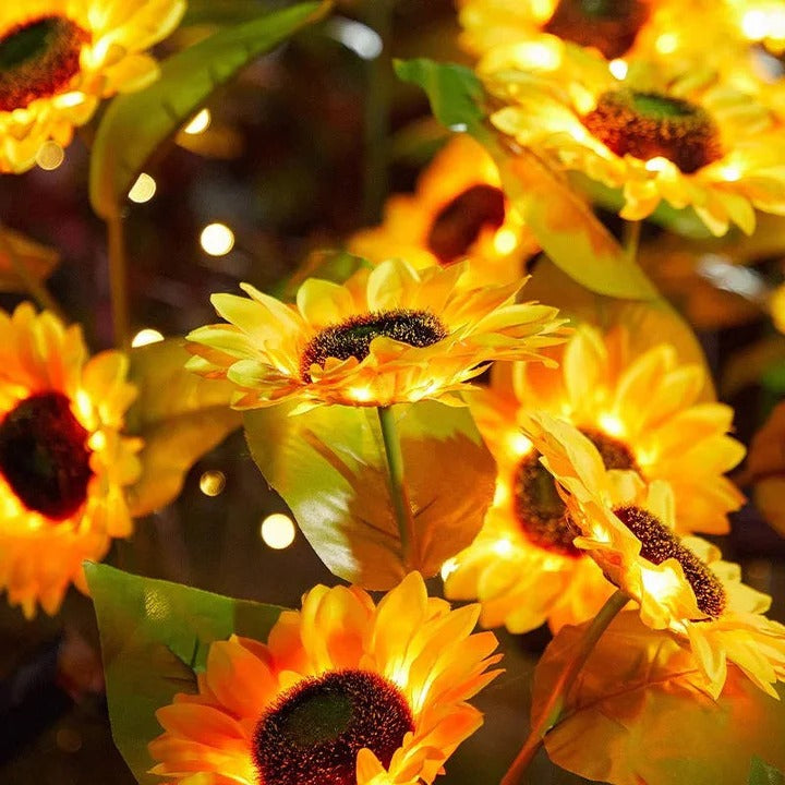 Outdoor Solar Sunflower Stake Light for Garden Decoration