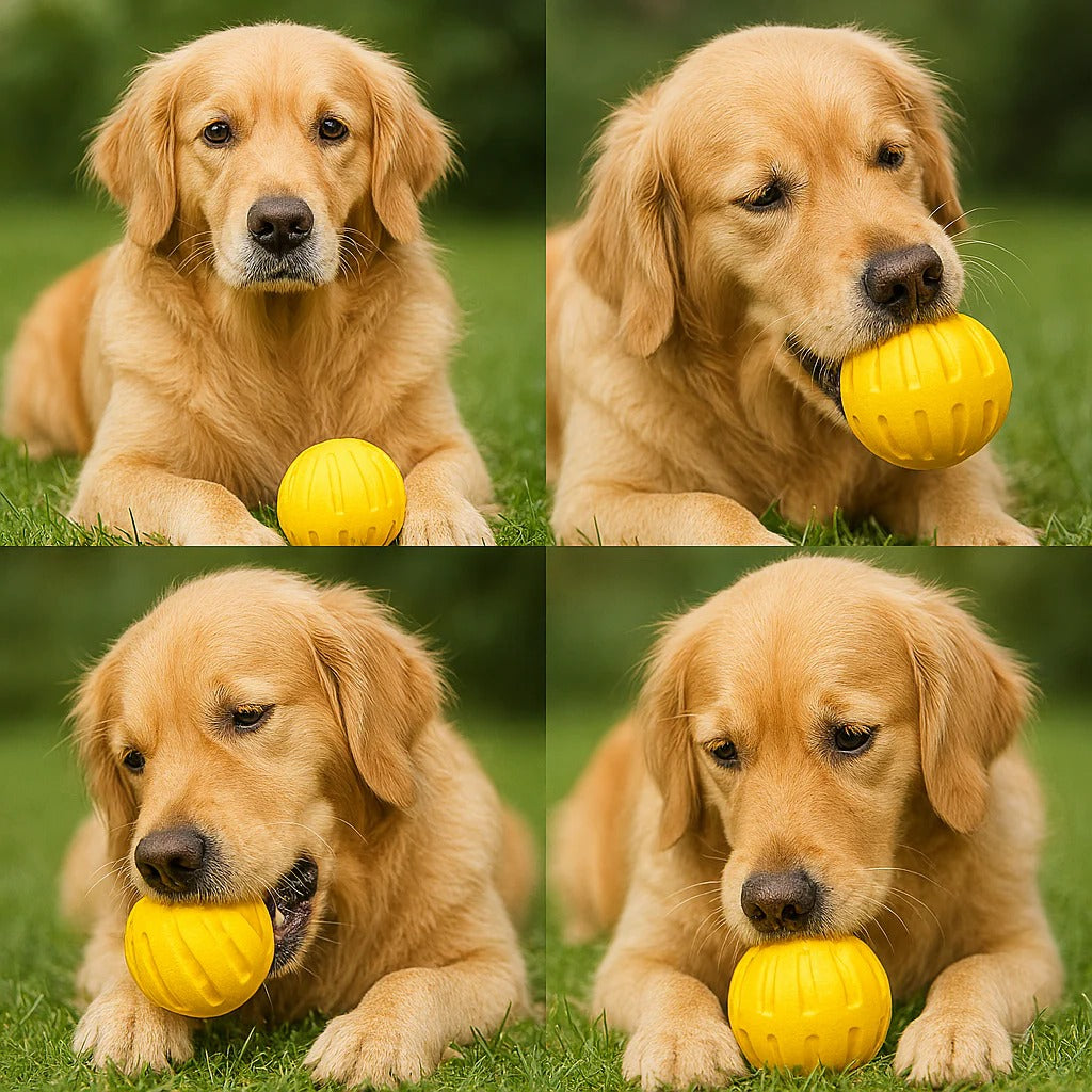 Outdoor Fetch and Play Chew Ring with Sturdy Dog Training Ball