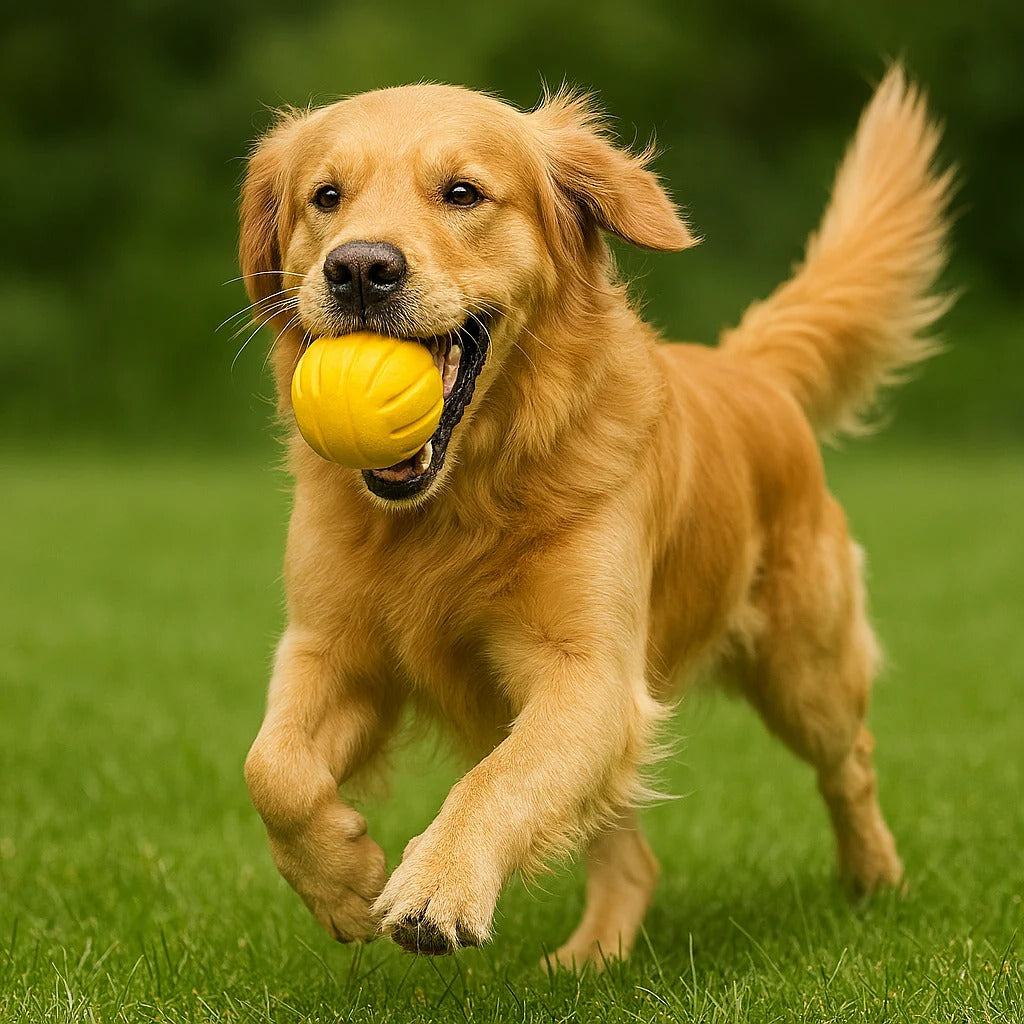 Outdoor Fetch and Play Chew Ring with Sturdy Dog Training Ball