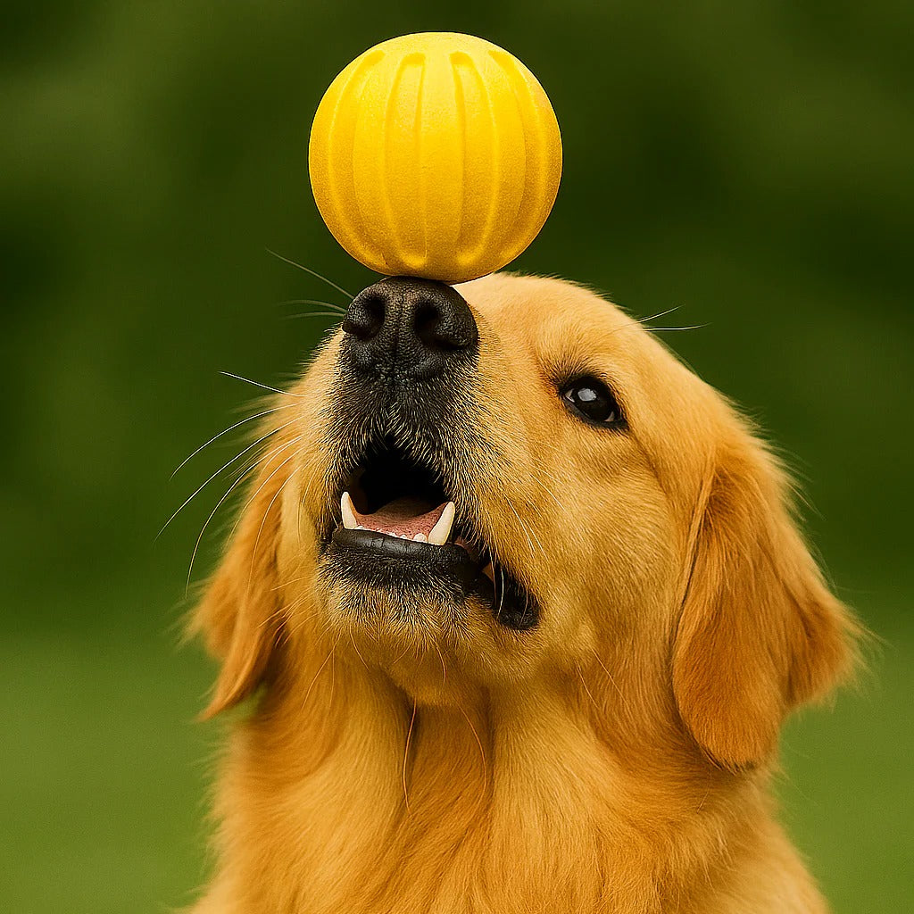 Outdoor Fetch and Play Chew Ring with Sturdy Dog Training Ball