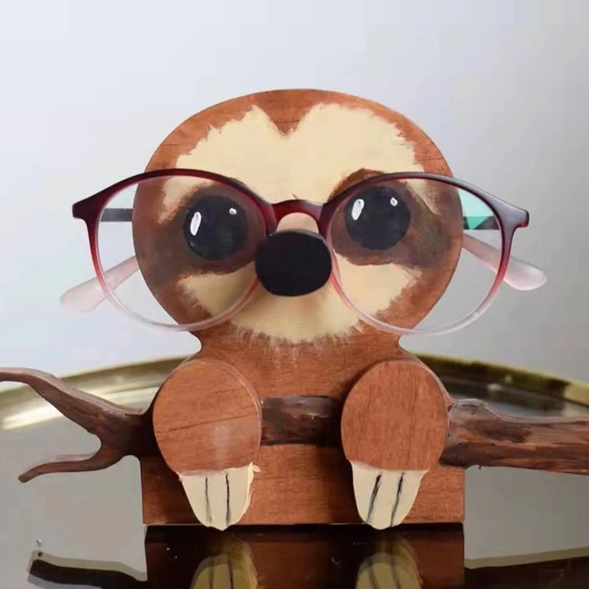 Wooden Desk Organizer in Animal Shape for Eyeglasses Storage