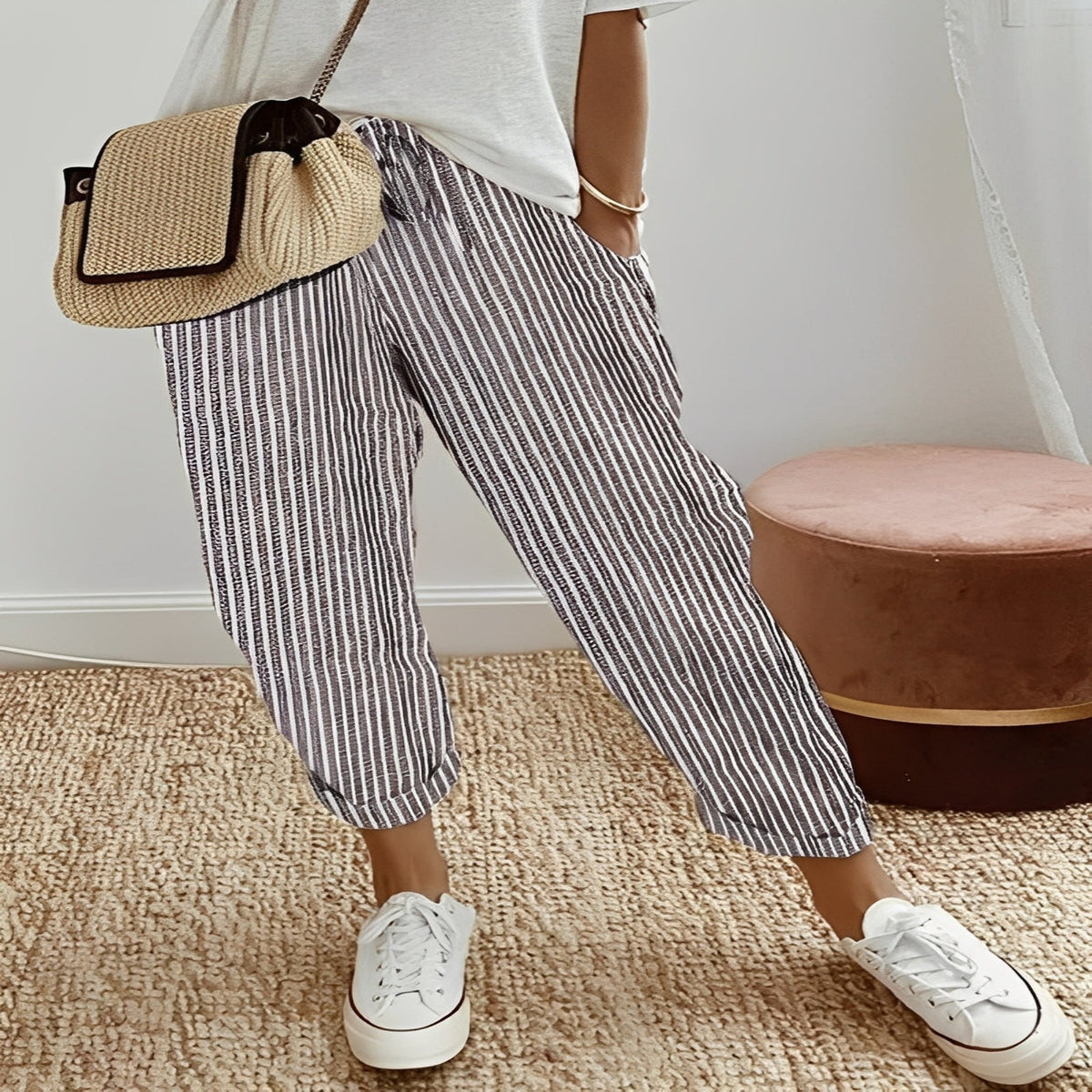Moisture-Wicking Cotton Trousers for Breathable Comfort