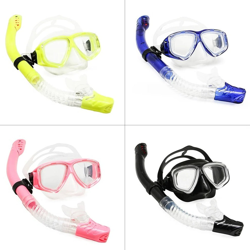 Adjustable Silicone Strap Scuba Diving Mask with Tempered Glass