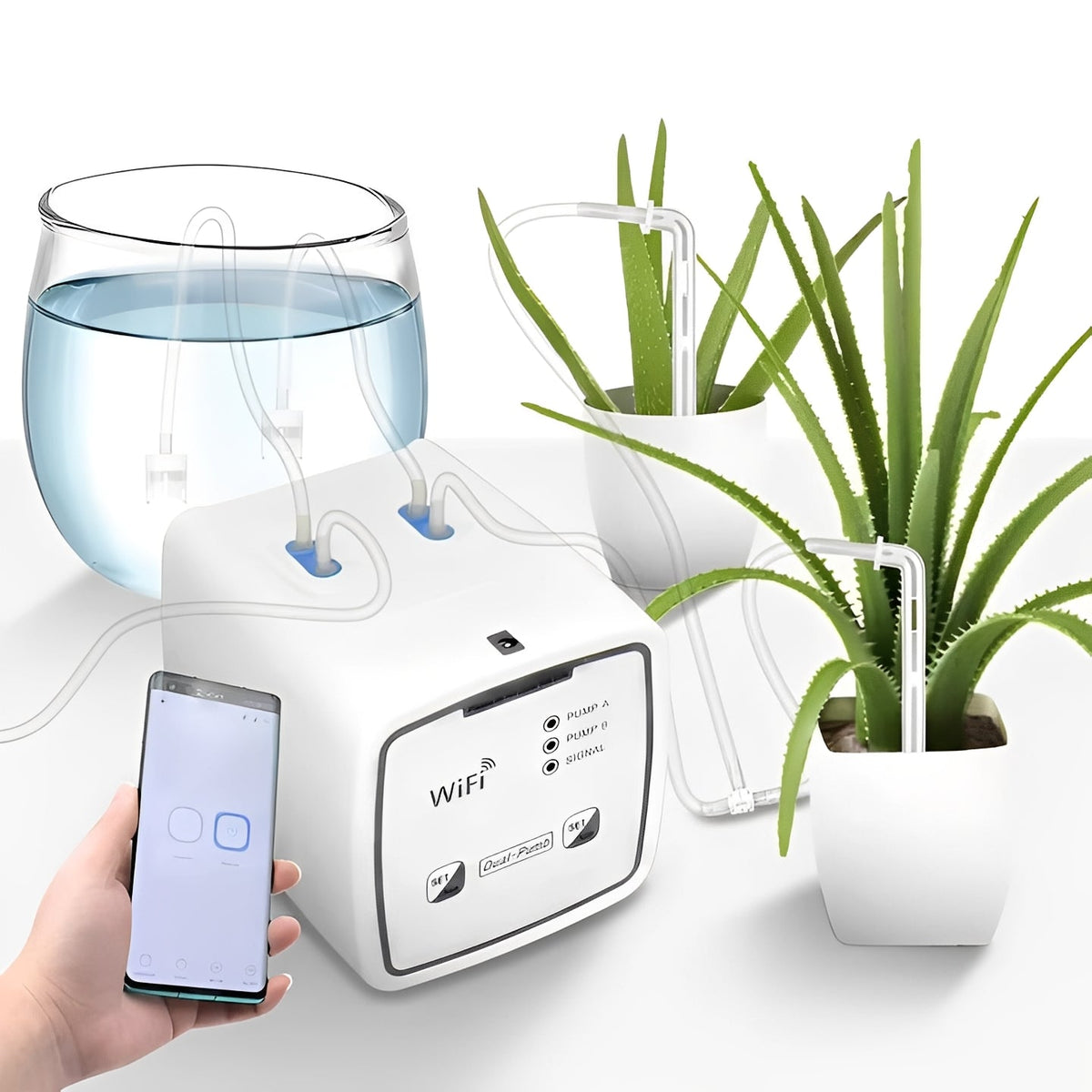 Smart Plant Irrigation System with 20 Drip Ports and WiFi Connectivity