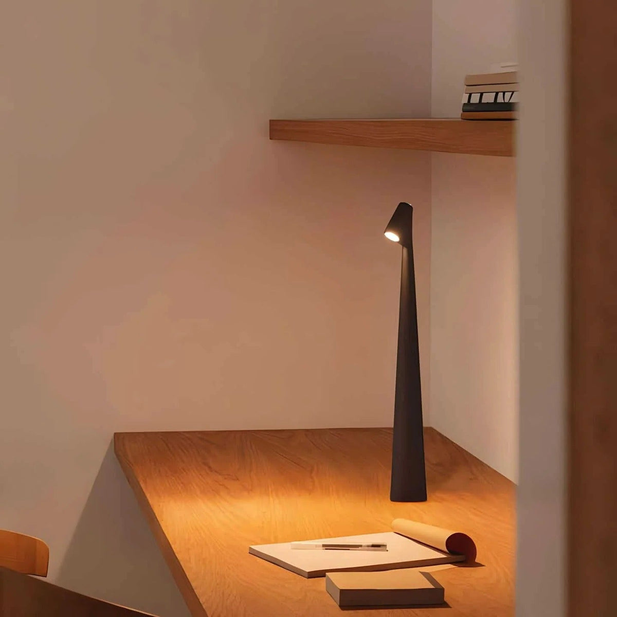 USB Charging Aluminum Desk Lamp – Cordless with 3 Brightness Levels
