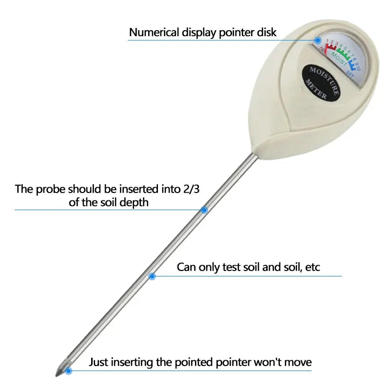 Analog Soil Moisture Gauge for Garden and Plant Care