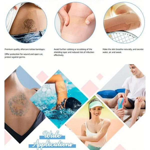 Waterproof Transparent PU Adhesive Bandages for Tattoo and Shower Use
