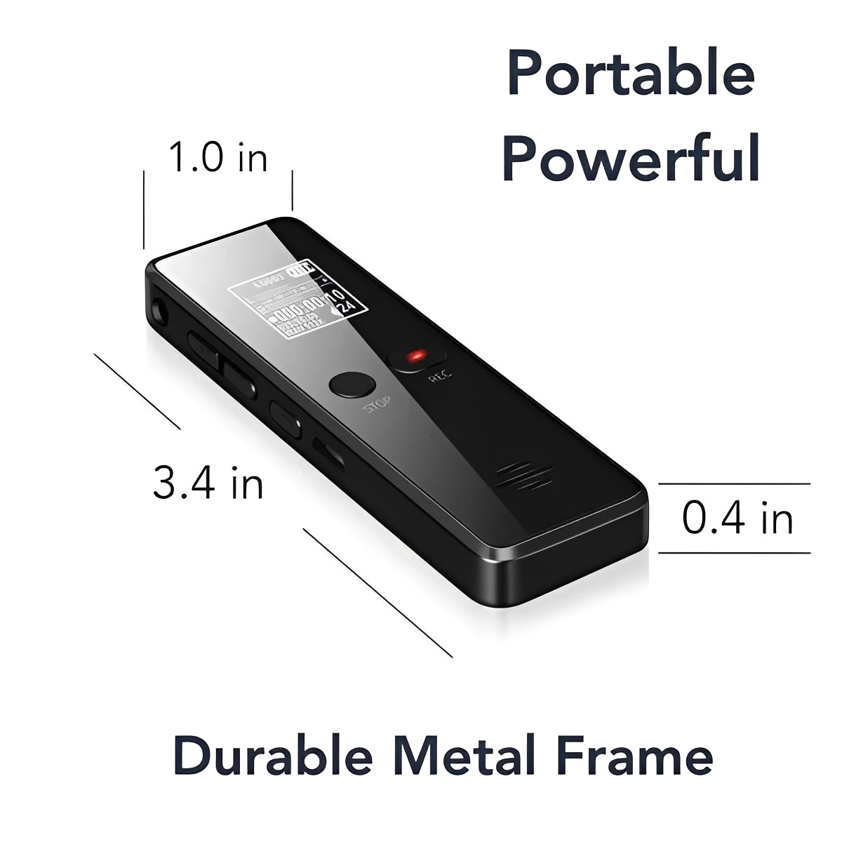 Voice Recorder with Automatic Save Feature and Integrated Speaker