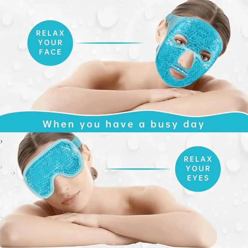 Dual Temperature Therapy Gel Face and Eye Wrap for Swelling Relief