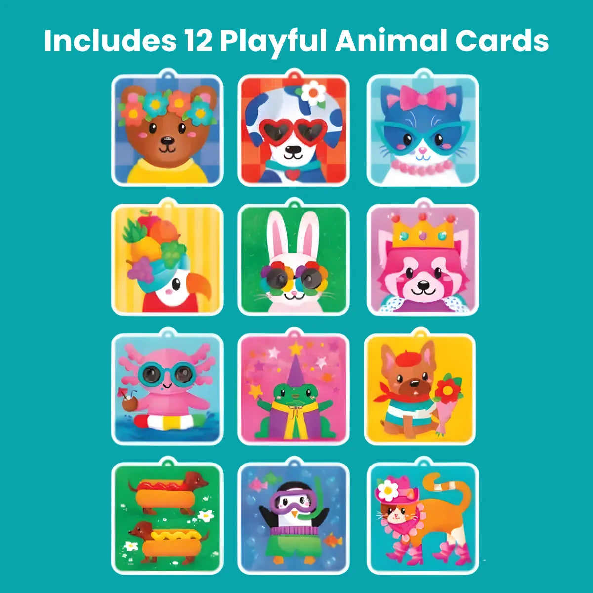 Mess-Free Creative Activity Set for Kids – Animal Pom-Poms
