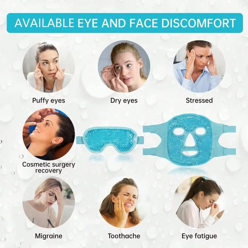 Dual Temperature Therapy Gel Face and Eye Wrap for Swelling Relief