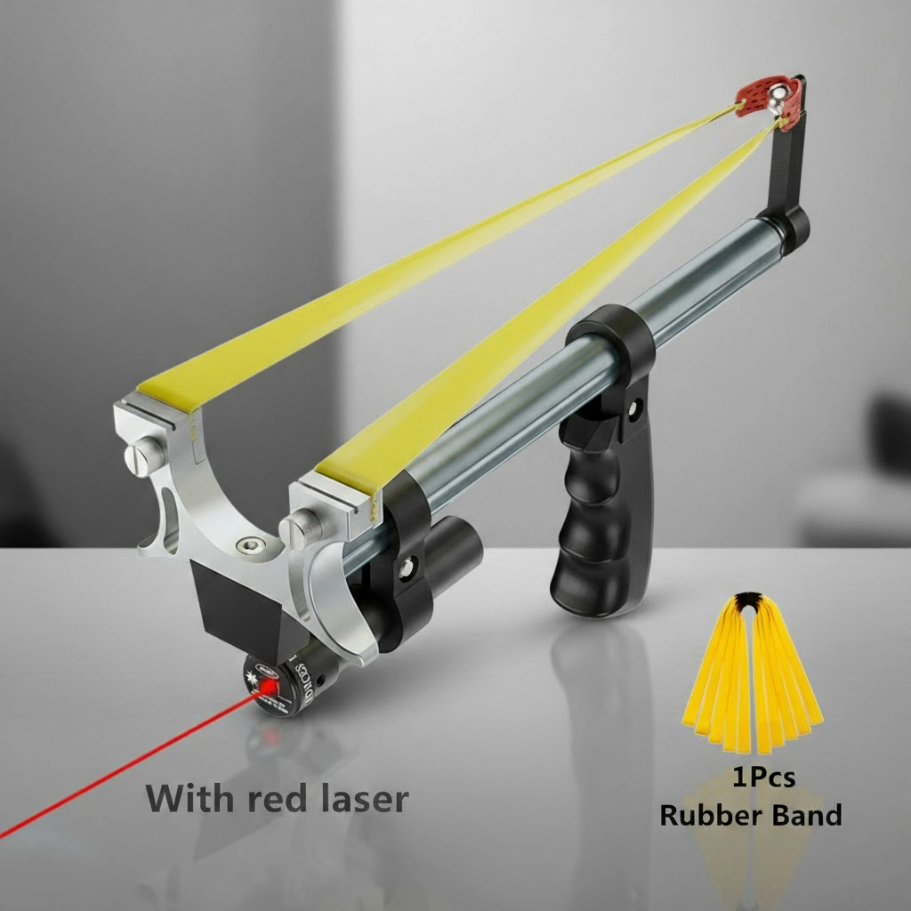 Adjustable Slingshot with Laser Targeting | High-Accuracy Outdoor Slingshot