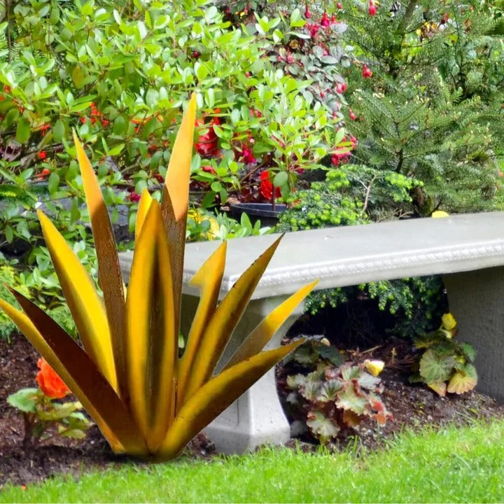 Agave Americana Metal Garden Ornament for Indoor or Outdoor Use