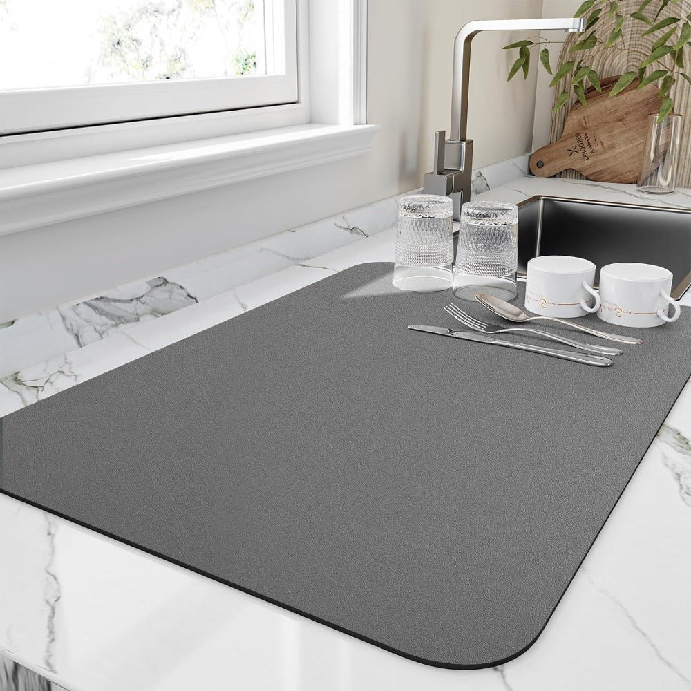 Kitchen Countertop Drying Mat – Highly Absorbent Dish Drying Pad