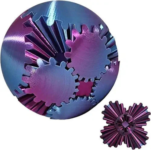 Fidget Ball for Stress Relief Featuring 3D Gear System