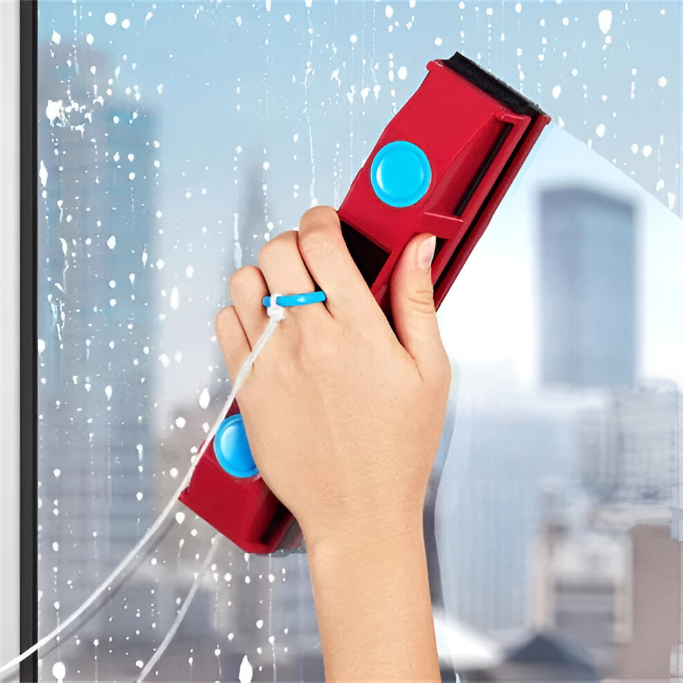 Magnetic Window Cleaner for Glass Surfaces - Double-Sided Design