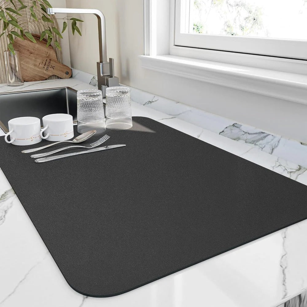 Kitchen Countertop Drying Mat – Highly Absorbent Dish Drying Pad