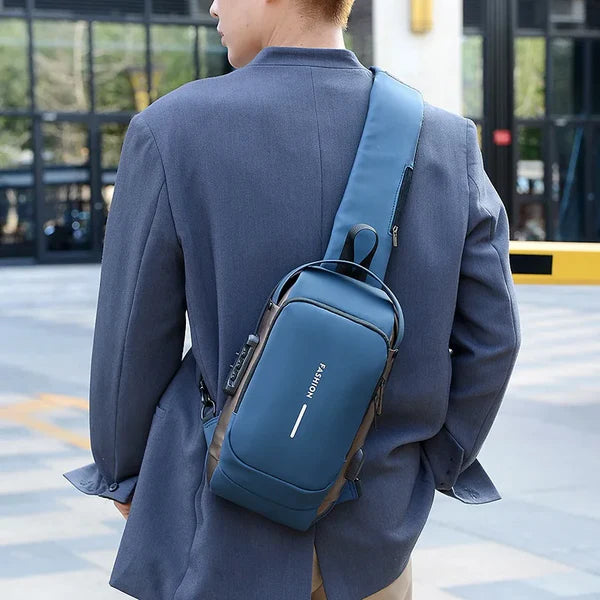 Backpack with Concealed Zippers for Theft Protection