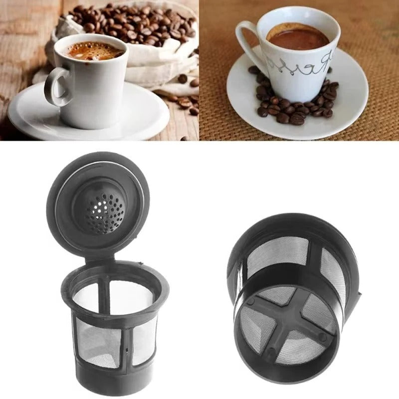 3-Pack of Reusable Coffee Pods in Stainless Steel with Spoon