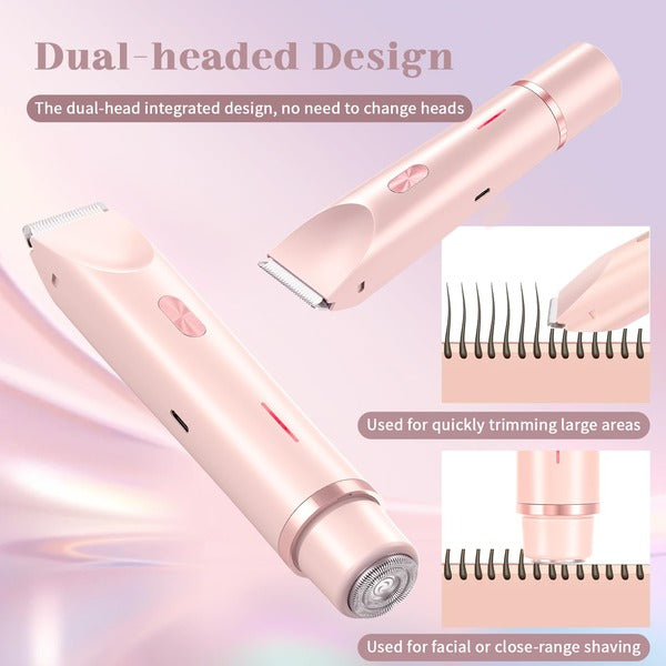 Women's Electric Bikini Trimmer with Dual Blades for Wet/Dry Use