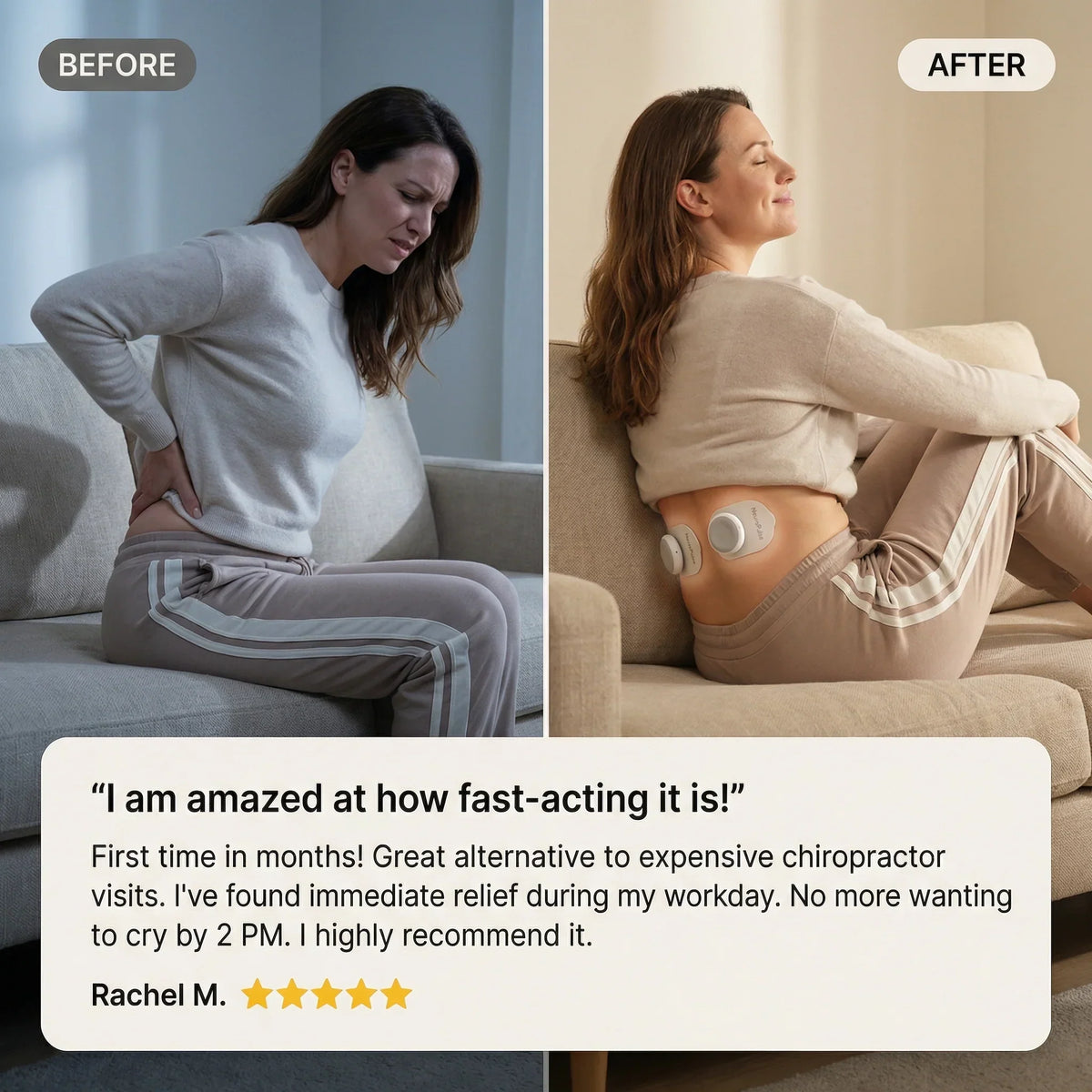 16-Level Wireless Muscle Stimulator & TENS Device for Back and Neck Relief