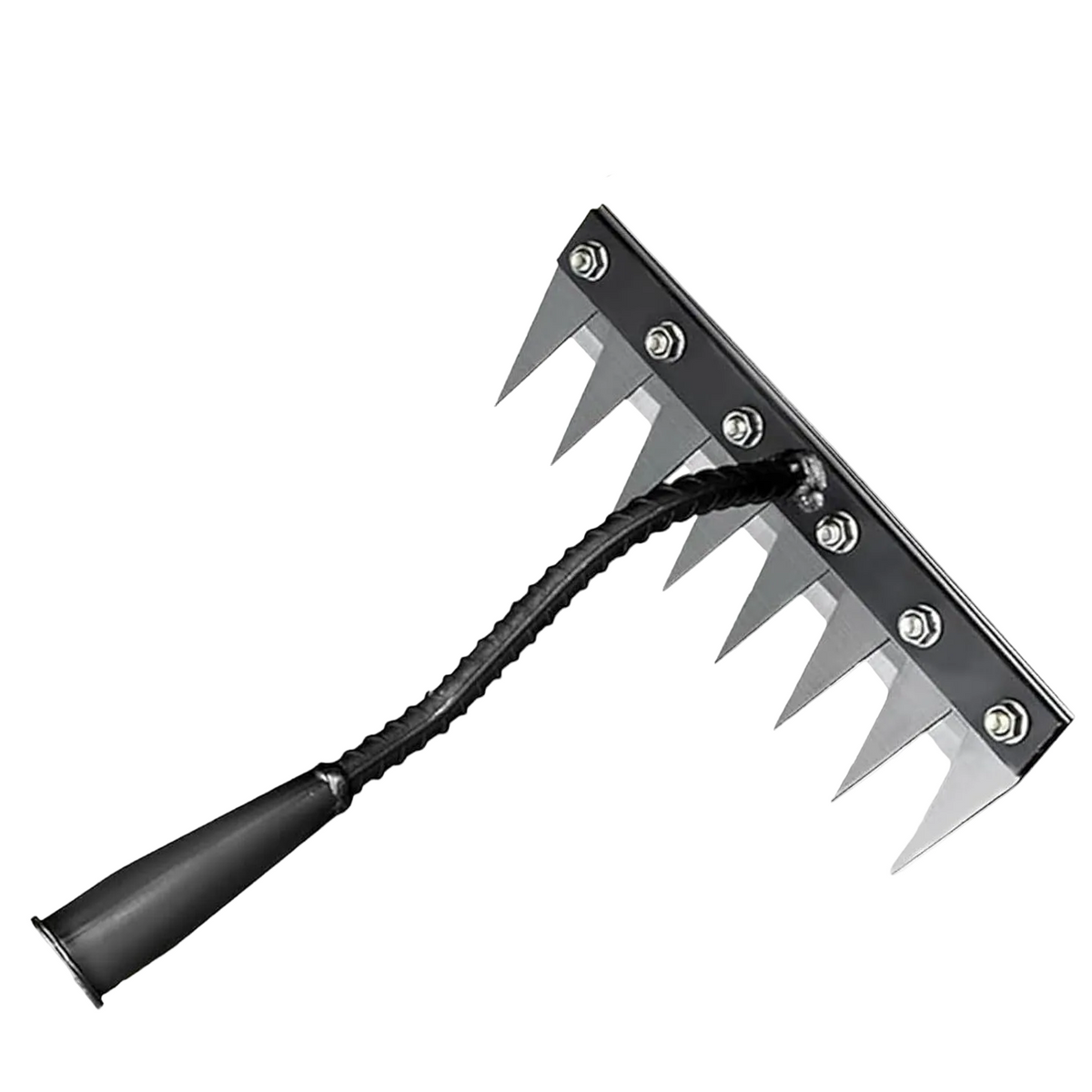 Heavy-Duty Iron Rake for Weeding in Gardens and Lawns