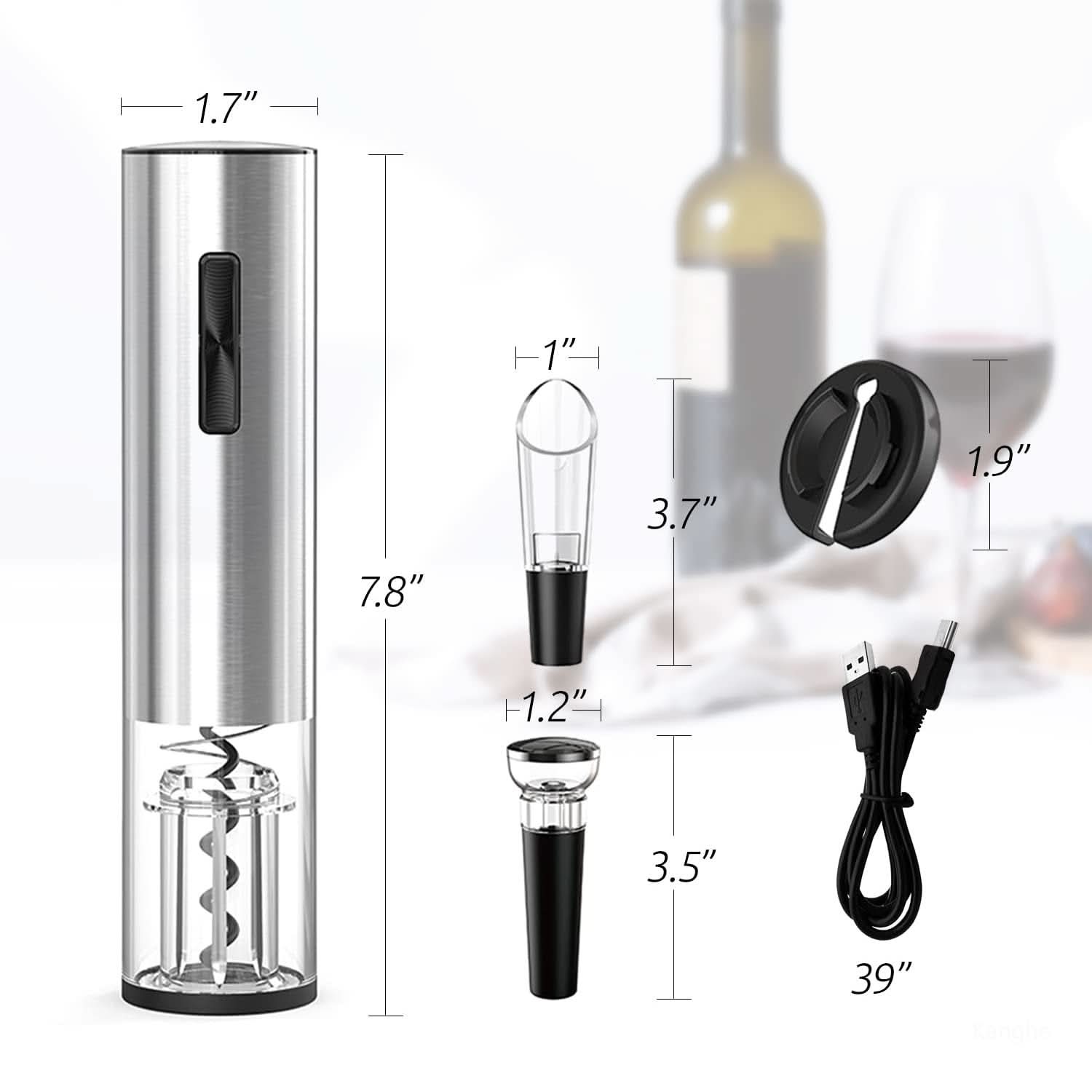Cordless Wine Opener for Effortless Bottle Access