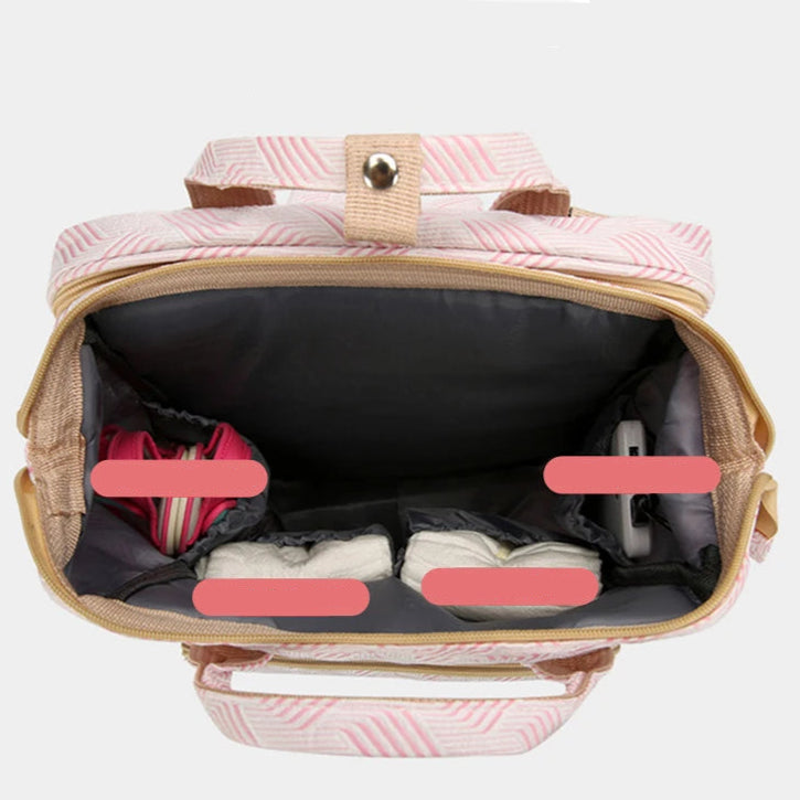 Versatile Diaper Backpack with Built-in Travel Crib Feature