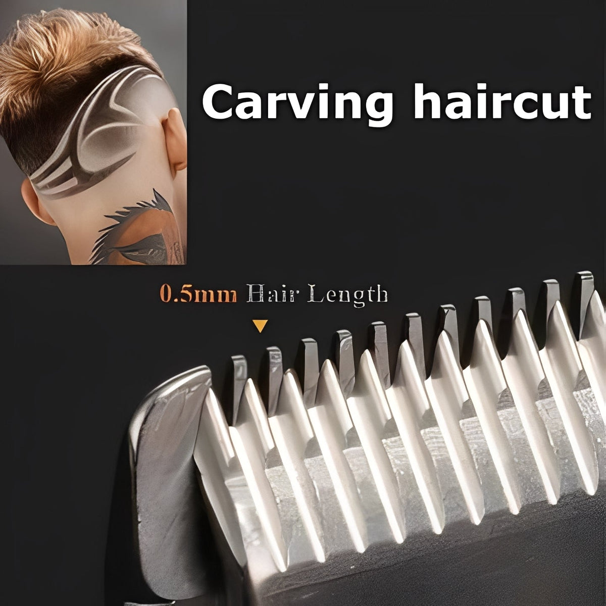 Adjustable Clipper and Outliner Hair Cutting Kit - Cordless Design