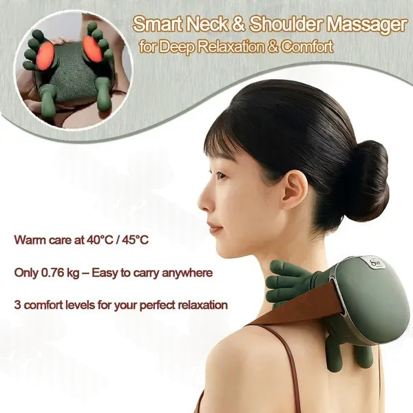 Electric Neck, Shoulder, and Back Massage Shawl – Wireless Kneading Comfort