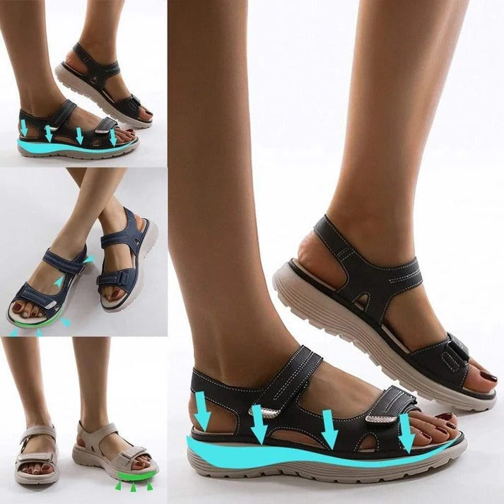 Open-Toe Sandals for Active Use Featuring Arch Support
