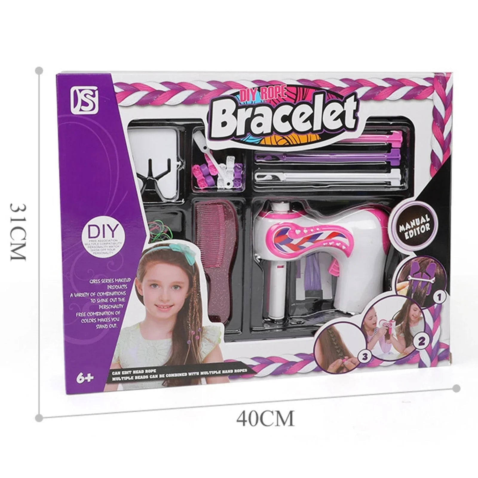 Children's Automatic Hair Braid Maker with Included Accessories