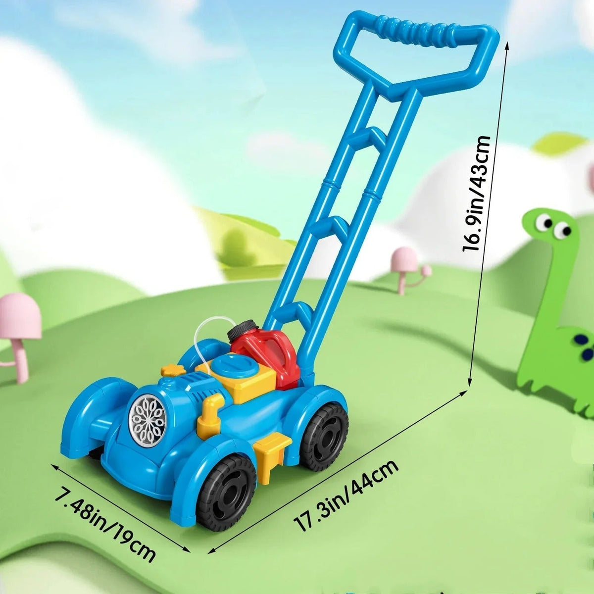 Outdoor Push Toy for Kids – Bubble Lawn Mower and Automatic Maker