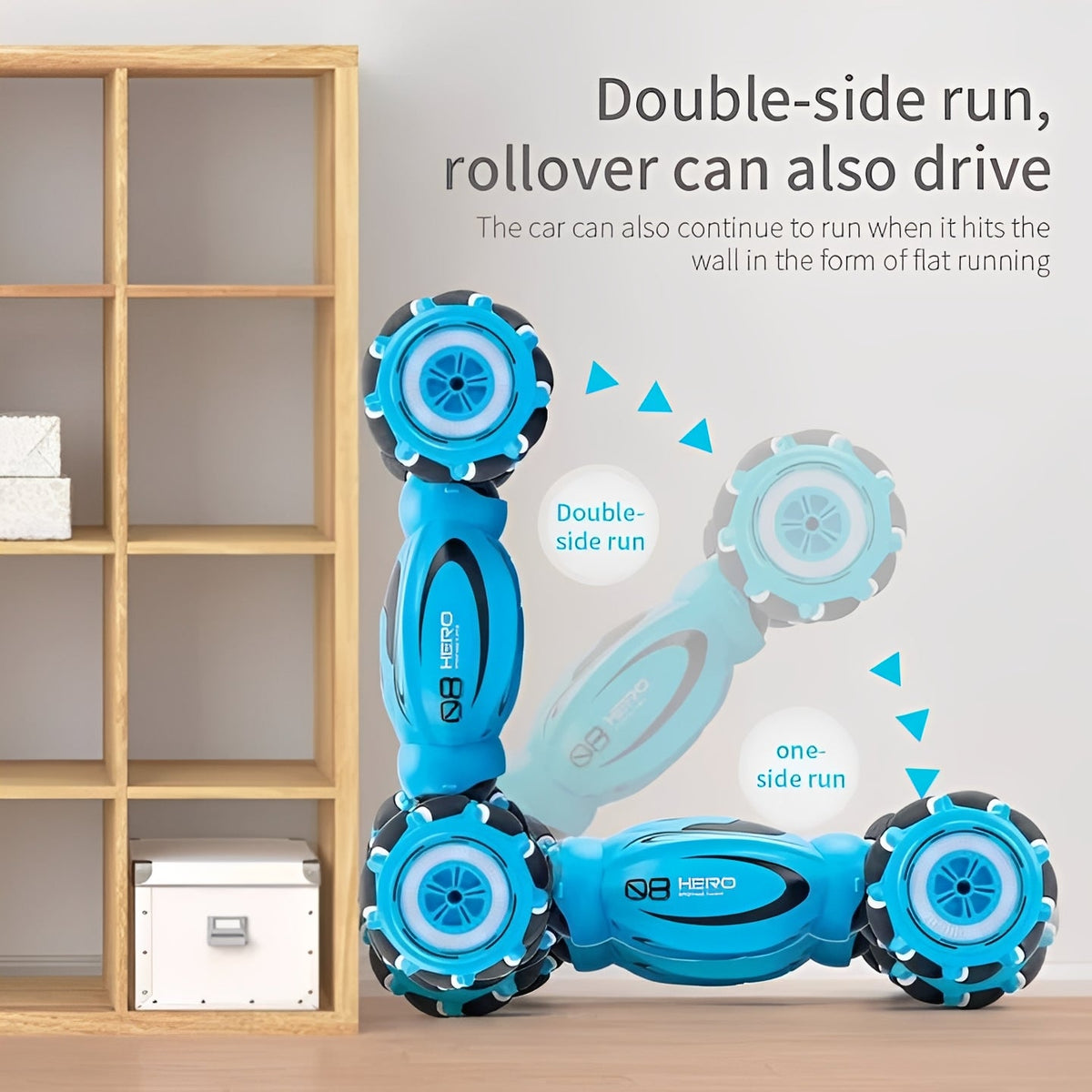 Remote Control Stunt Car with Dual-Sided Driving and Gesture Control