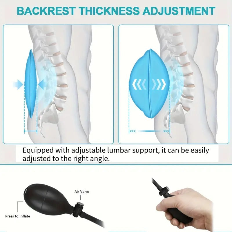Vibrating Heated Cushion for Back Massage and Lumbar Support