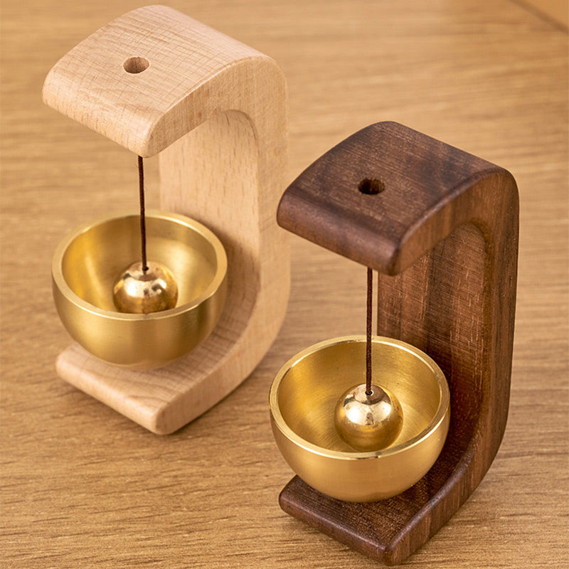 Wooden Wind Chime with Magnetic Singing Bowl