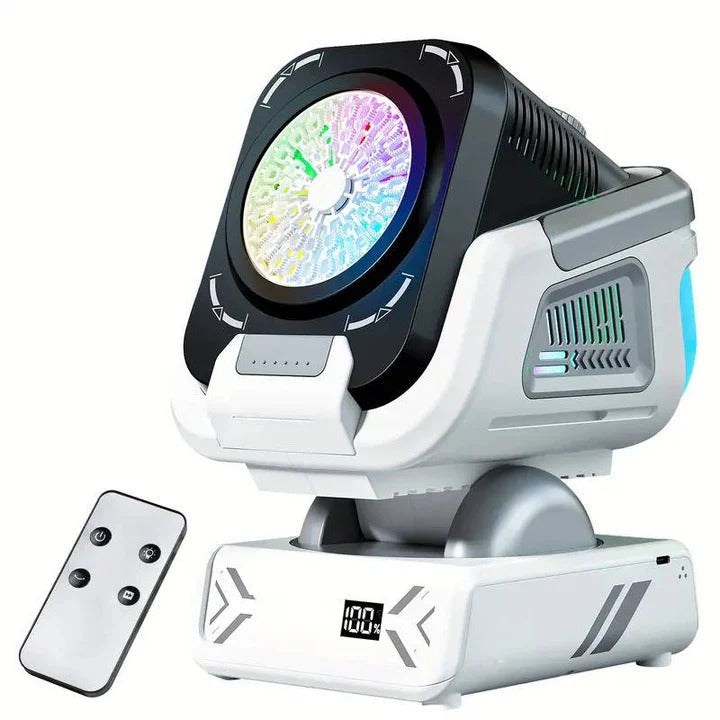 Rechargeable Electric Bubble Maker with RGB Lighting and Display